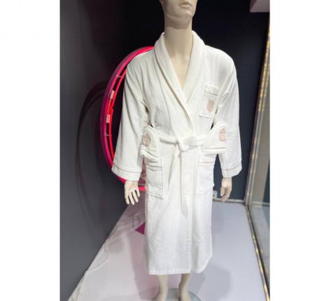 Халат мужской велюровый Maison D'or "BOSWEL" кремовый, XL(50)/2XL(52)