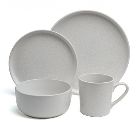 Набор посуды обеденный BRONCO "CHOICE WHITE" на 4 персоны, 16 предметов