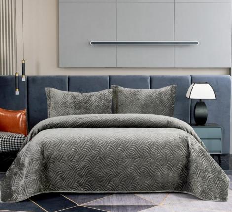 Покрывало "Sofi de Marko" Деварта (стоун) Бархат, 240x260