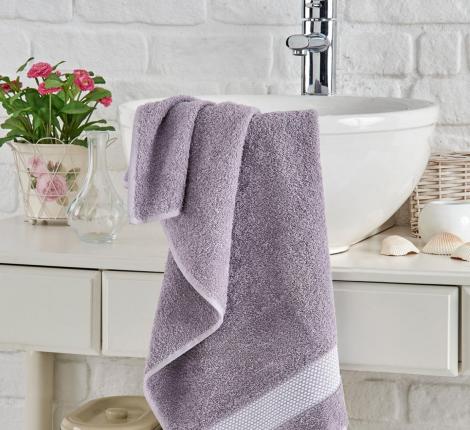 Полотенце махровое "DO&CO" SATURN жаккард 50х90 (1/1 ), лиловый