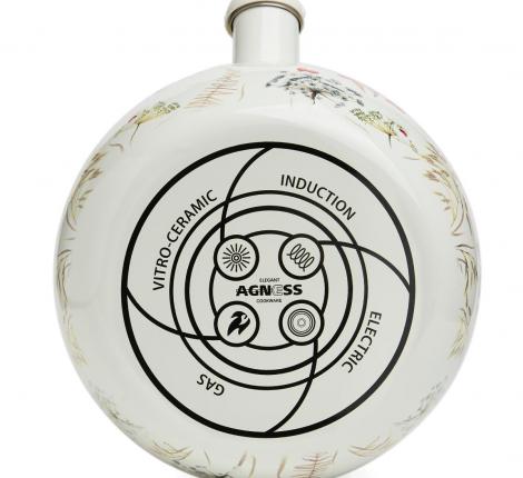 Чайник эмалированный со свистком "СНЕГИРИ", 2,2 л