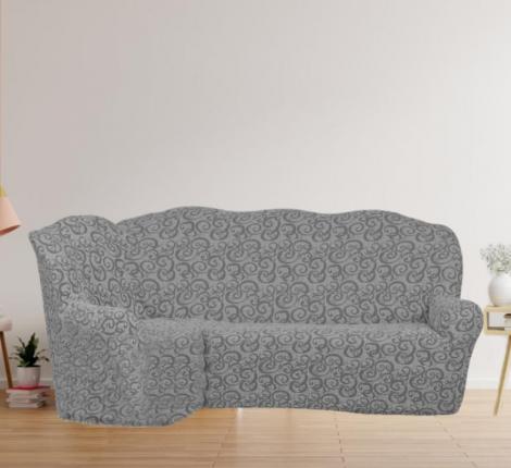 Чехол на 3-х местный угловой диван Karteks "Классика" KAR 014-04, серый