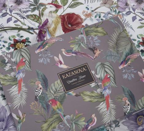 Постельное белье с одеялом "Kazanov.A." Маки (марсала бежевый) Велюр/Egypt Cotton, Евро