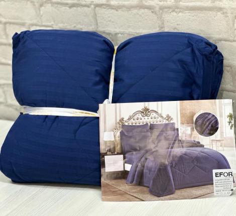 Постельное бельё c одеялом EFOR SATEN LACIVERT (темно-синий), Евро