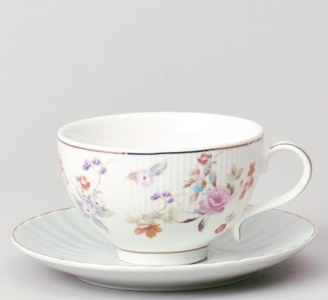 Чайный набор "ВРЕМЕНА ГОДА" 42-571 на 6 персон, 12 предметов (250 мл), голубой