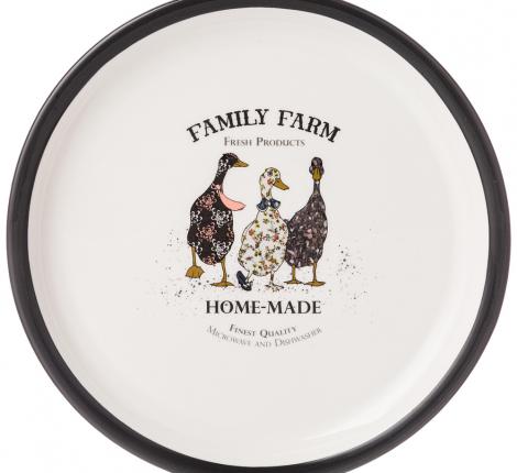 Тарелка закусочная "FAMILY FARM" 263-1254, диаметр 22 см