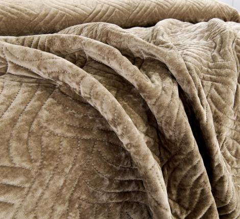 Покрывало "Sofi de Marko" Деварта (бежевый) Бархат, 240x260