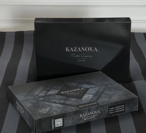 Постельное бельё "Kazanov.A." Чарли (графит брауни) Сатин, 1,5 спальный