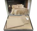 Постельное бельё "Maison D'or" NEW CAMILLE Жатый сатин Евро, бежевый