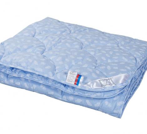 Одеяло легкое "Лебяжий пух" 172х205 (голубой)