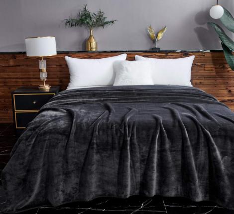 Плед "Sofi de Marko" София (антрацит1) Велсофт, 160х220