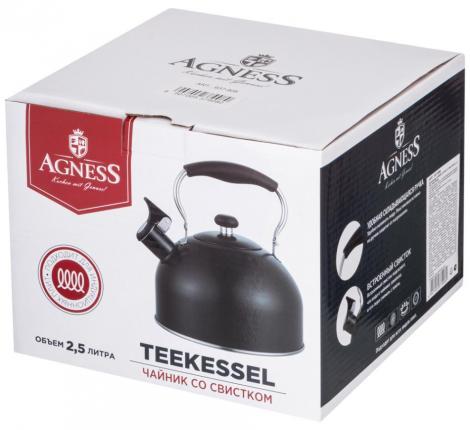 Чайник со свистком "AGNESS" 937-908, 2,5 л