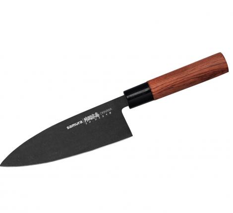 Нож кухонный &quot;Samura OKINAWA&quot; Деба 170 мм с галтовкой, палисандр (с тату)