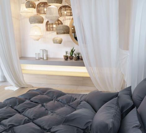 Простыня "GREY BRILLIANT GRASS" Тенсел, 180х240