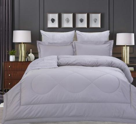 Постельное белье с одеялом "Kazanov.A." Lindor Premium (лаванда жемчуг) Велюр/Egypt Cotton, Евро