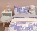 Постельное белье "Siberia" Котята (сиреневый) Ранфорс, 1,5 спальный
