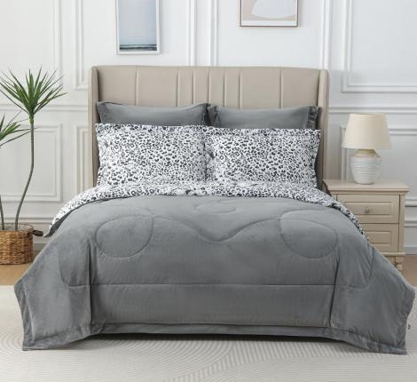 Постельное белье с одеялом "Sofi de Marko" Ренато №22 Велюр/Сатин, Евро