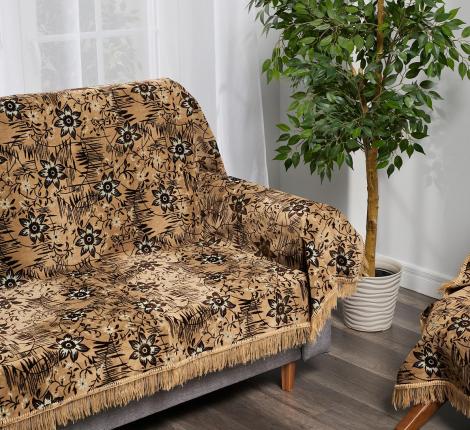 Покрывало шпигель большой "Karteks" на диван 160х220 АСТРА, бежевый