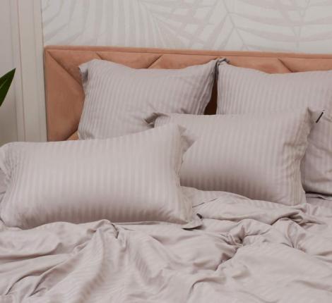 Постельное белье "Sofi de Marko" Моне (пепел лиловый) Страйп Сатин, Семейный