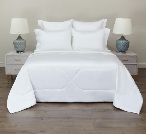 Постельное белье с одеялом "Sofi de Marko" Premium Mako (белый) Сатин ДеЛюкс, Евро