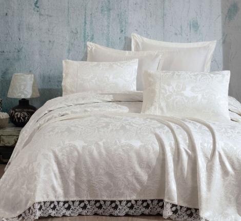 Покрывало жаккардовое Gardines "HELEN" 240х260, кремовый