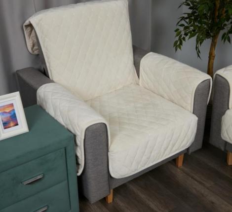 Накидка на кресло "Karteks" 90х160 Ромбы, молочный