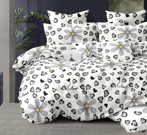 Постельное бельё "Cleo" Art Color 15/298-AC Полисатин, 1,5 спальный