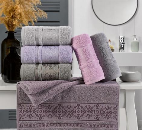 Набор махровых полотенец "TWO DOLPHINS" жаккард 50х90 (1/6 ) A102 QUA