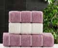 Комплект махровых полотенец "METEOR" (50x90/2 шт.)(70х140/2 шт.) 4 шт TUROVA, лиловый-кремовый