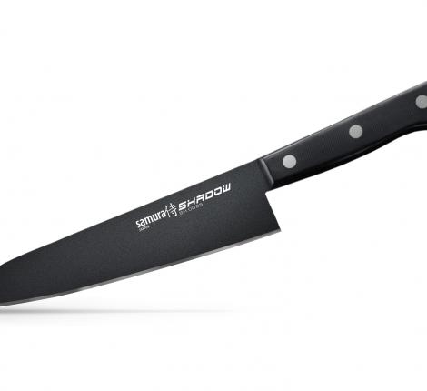 Набор из 3 ножей "Samura SHADOW" с покрытием Black-coating (11,23, 85) ABS пластик