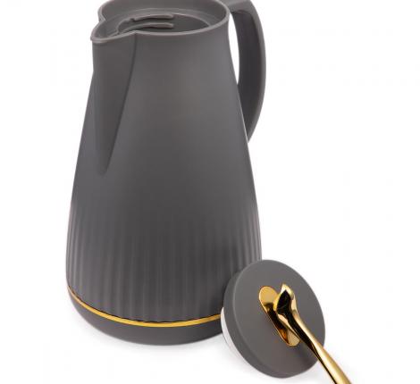 Термос со стеклянной колбой (с клапаном) "AGNESS" 734-202, 950 мл