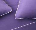 Постельное бельё "KARTEKS" сатин однотонный с кантом HK-05 (сиреневый), 2 спальный