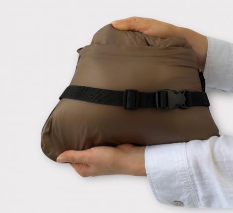 Дорожный плед-пончо пуховый "Travel Cape Plaid Grass" BEIGE, 130х170