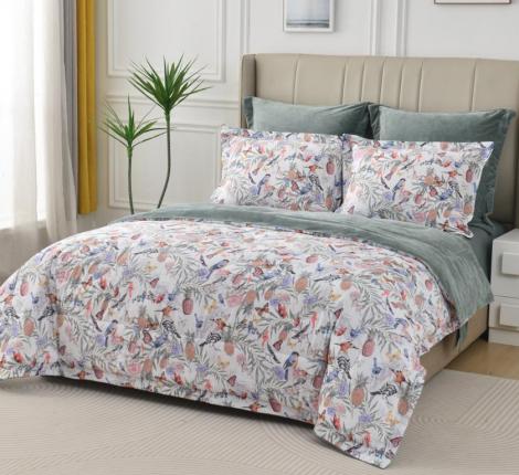 Постельное белье с одеялом "Sofi de Marko" Ренато №26 Велюр/Сатин, 1,5 спальный