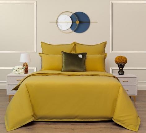 Постельное белье "Sofi de Marko" Саммер (горчичный) Варёный хлопок, Евро