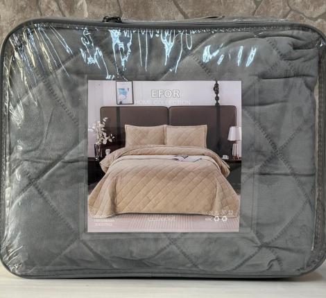 Покрывало велюровое "ROMB KANT" серый, 220х240