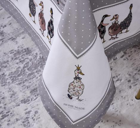 Скатерть с пропиткой "FAMILY FARM" 160х220 см, серый