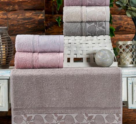 Набор махровых полотенец "TWO DOLPHINS" жаккард 70х135 (1/6 ) A150 PENZA