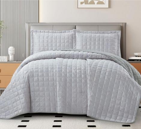 Покрывало велюровое Valtery PMST-37, 240х260 (наволочки 50х70-2шт.)