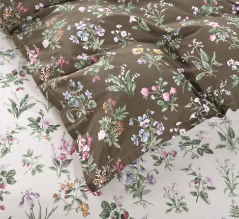 Постельное белье "Sofi de Marko" Элла (кофе) Сатин, Семейный