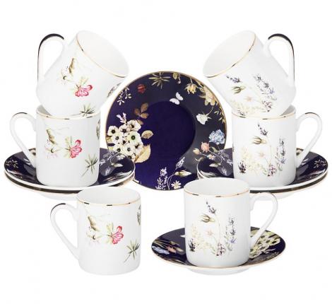 Кофейный набор "BELLE" 86-2550-1 на 6 персон, 12 предметов (100 мл)