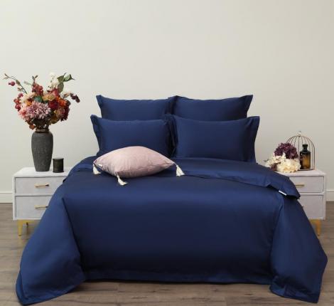 Постельное белье "Sofi de Marko" Моно (сапфир) Сатин ДеЛюкс, Евро