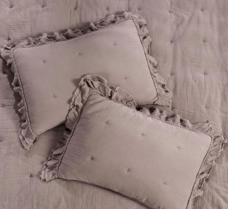 Постельное белье с одеялом "Kazanov.A." Cloud Stonewashed Cotton (капучино) Муслин, Евро