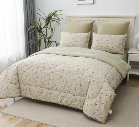 Постельное белье с одеялом "Sofi de Marko" Роберто №26 Велюр/Сатин, Семейный