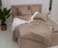 Постельное белье "Sofi de Marko" Моне (темно-бежевый) Страйп Сатин, Семейный