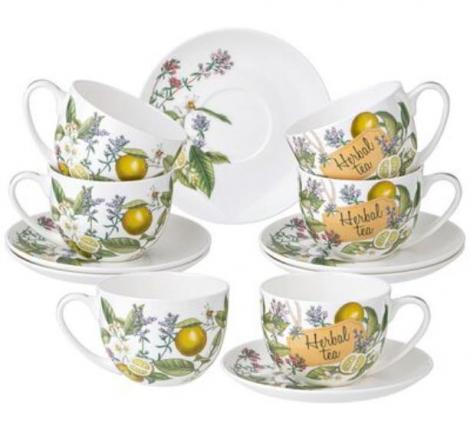 Чайный набор "FRUIT BASKET" 104-991 на 6 персон, 12 предметов (330 мл)