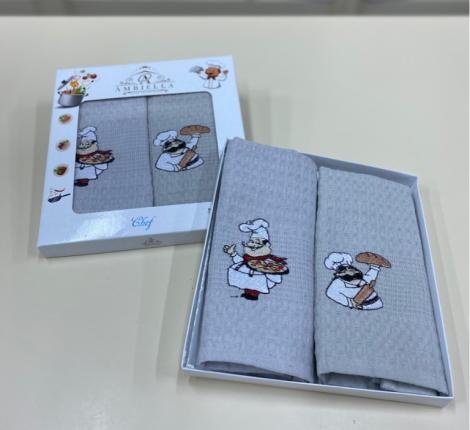 Набор вафельных салфеток "AMBIELLA" ПОВАР, 40х60-2 шт.