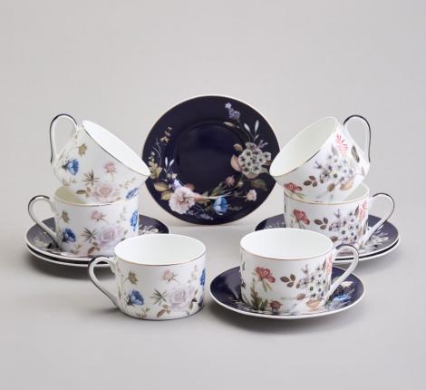 Чайный набор "BELLE" 86-2553-1 на 6 персон, 12 предметов (190 мл)