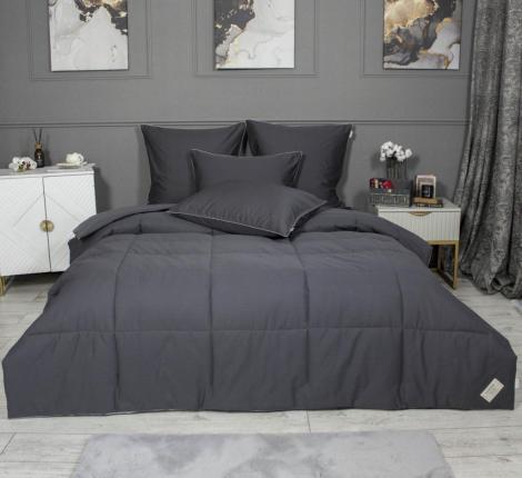 Постельное белье с одеялом "Kazanov.A." Шеффилд (мурена графит) Сатин, Евро