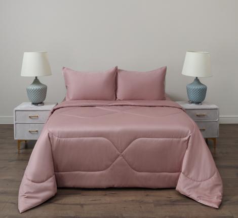 Постельное белье с одеялом "Sofi de Marko" Эльмира (пепел роза) Сатин, Евро